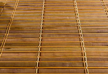 bamboo Mat - stand food, close-up, wooden background