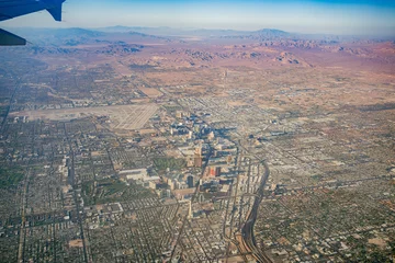 Fotobehang Aerial view of the famous cityscape of Las Vegas © Kit Leong