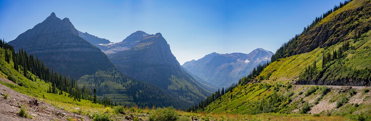 Beautiful landscape around Logan Pass