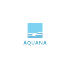 Aqua Square Calm Waters Logo Design