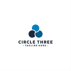 Fototapeta na wymiar Abstract Circle three logo design inspiration