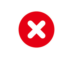 Cross cancel icon symbol vector