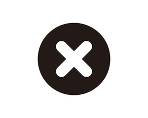 Cross cancel icon symbol vector