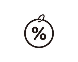 Discount percentage icon symbol vector