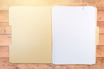 File Folder with Blank Pages