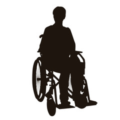 People on Wheelchair Silhouettes