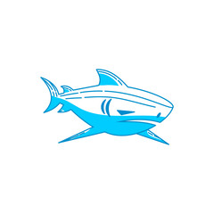 Shark Animal logo design vector isolated concept template