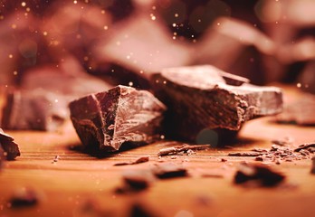 Dark Chocolate Blocks and Pieces