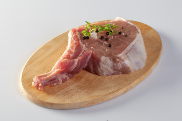 fresh Pork Chop ribs Cooking steak