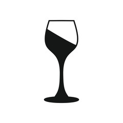 Wine glass isolated on vector icon 
