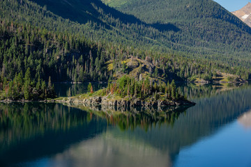 Morning view of the Saint Mary Lake