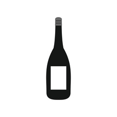 Wine bottle icon isolated on white background. Vector illustration