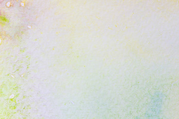 Abstract handmade watercolor.It is wet texture background with paint brushes on the white paper. Picture for design art work.