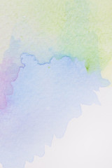 Abstract background image of sea with watercolor painted on white paper.