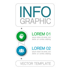 Obraz premium Vector iInfographic template for business, presentations, web design, 2 options.