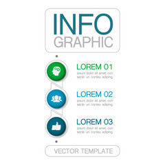 Obraz premium Vector iInfographic template for business, presentations, web design, 3 options.