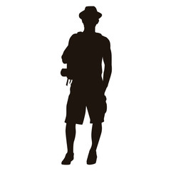 Obraz premium Tourist Silhouette