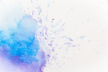 Obraz premium Abstract background image from watercolor on white paper.