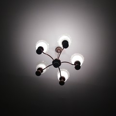 Chandelier (lamps on black background)