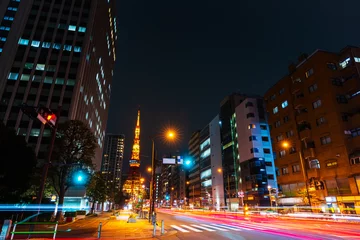 Muurstickers city and traffic in Tokyo, Japan. © geargodz