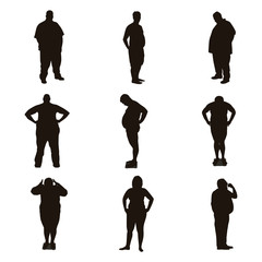 Fat People Silhouettes