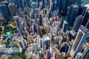 Top view of Hong Kong island