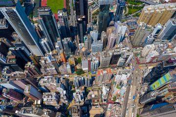 Top view of Hong Kong island