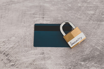 buyer protection and sensite data online, credit card with security lock