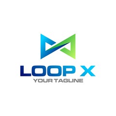 Loop X Logo Symbol Logo Template