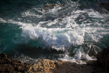 The waves of the sea