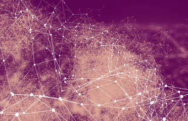 Abstract technology AI geometric futuristic lines background