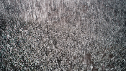 Aerial view beautiful magical clouds