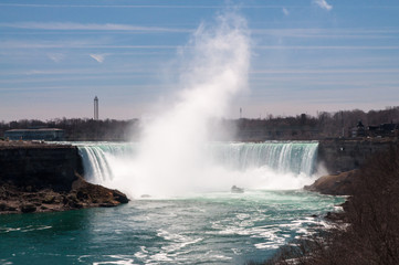 Mist formation at Niagara Falls