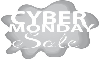 cyber monday sign and background in paper cut style