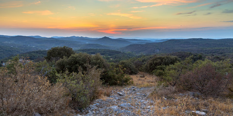 Sunrise over Cevennes national park
