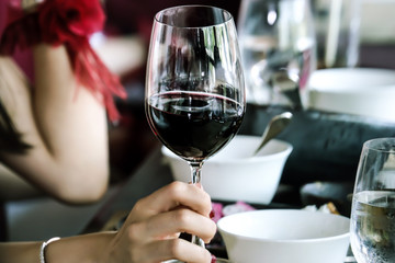 food and Drink, wine red and for a friendly, in a bar or a restaurant