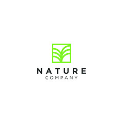 Organic farming logo design - eco nature green leaf