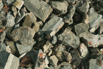 A pile of stones of different shapes for the background