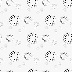 Black and white seamless pattern for textile, backgrounds, tiles and designs