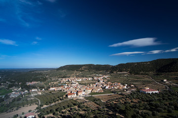 Typical Spanish village in its surroundings