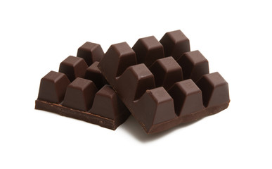black chocolate isolated
