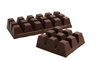 black chocolate isolated