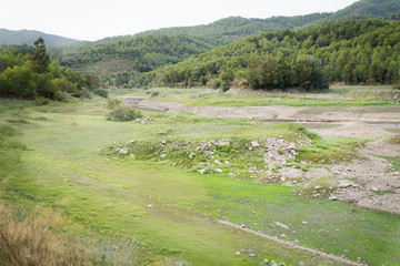 Landscape of the stretch of a dry lake in the north of Spain.