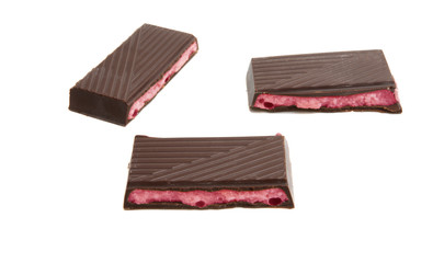 chocolate with strawberry filling