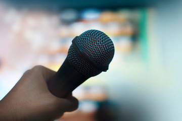 microphone on stage