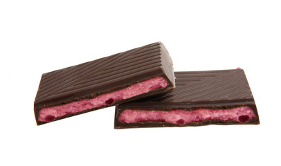 chocolate with strawberry filling