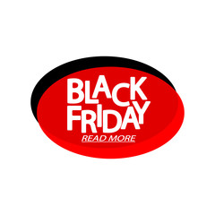 Black Friday Sale tag, bubble banner design template, app icon, vector illustration