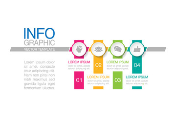 Vector iInfographic template for business, presentations, web design, 4 options.