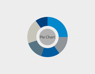 Colorful pie chart, diagram, Infographic. Vector illustration.