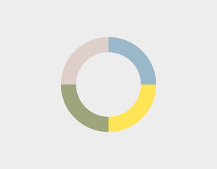 Colorful pie chart, diagram, Infographic. Vector illustration.